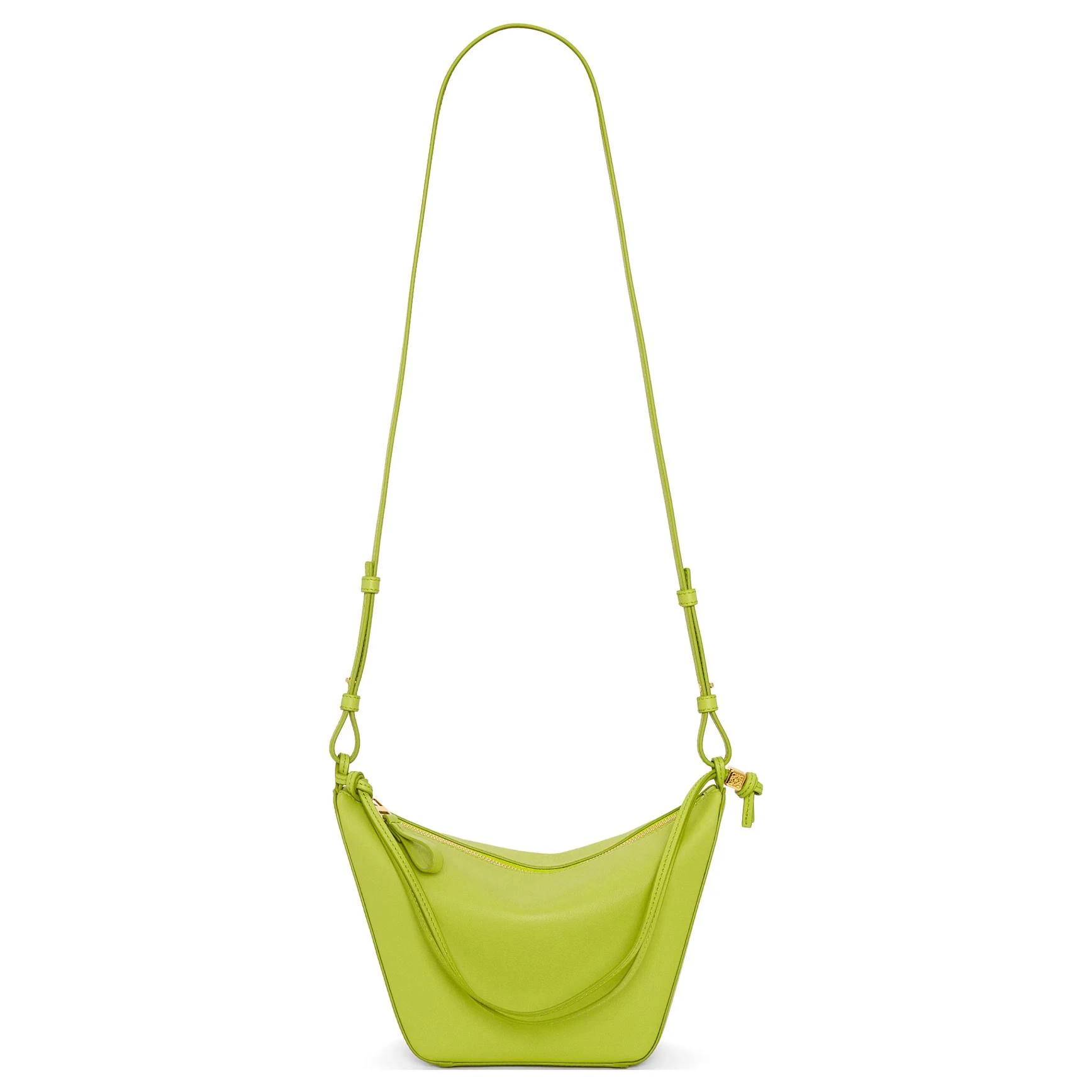 商品[国内直发] Loewe|罗意威 Hammock Hobo 浮雕字谜拉链开合 牛皮革 Hobo包手提斜挎单肩包 迷你 女款 草绿色,价格¥10594,第7张图片详细描述