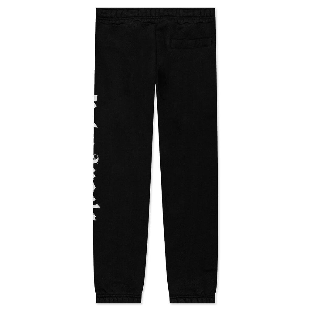 Palm Angels Side Logo Sweatpants - Black/White商品第2张图片规格展示
