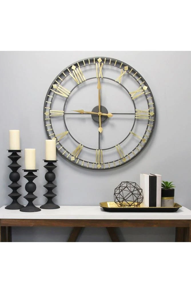 商品STRATTON HOME DECOR|Oversized 31.50" Industrial Austin Wall Clock,价格¥851,第2张图片详细描述