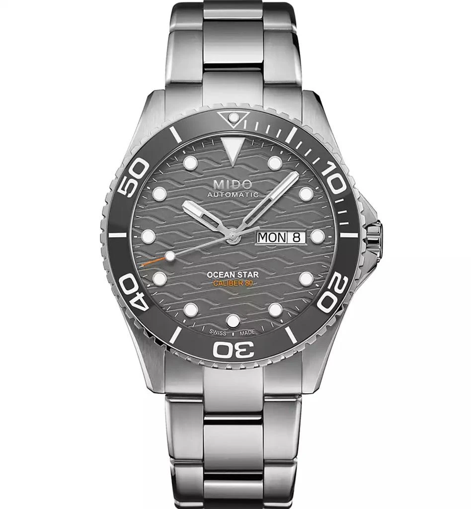 商品MIDO|Men's Swiss Automatic Ocean Star Stainless Steel Bracelet Watch 43mm,价格¥9162,第1张图片