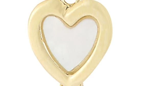 商品Ember Fine Jewelry|Mother of Pearl Heart Station Threader Earrings,价格¥3446,第2张图片详细描述