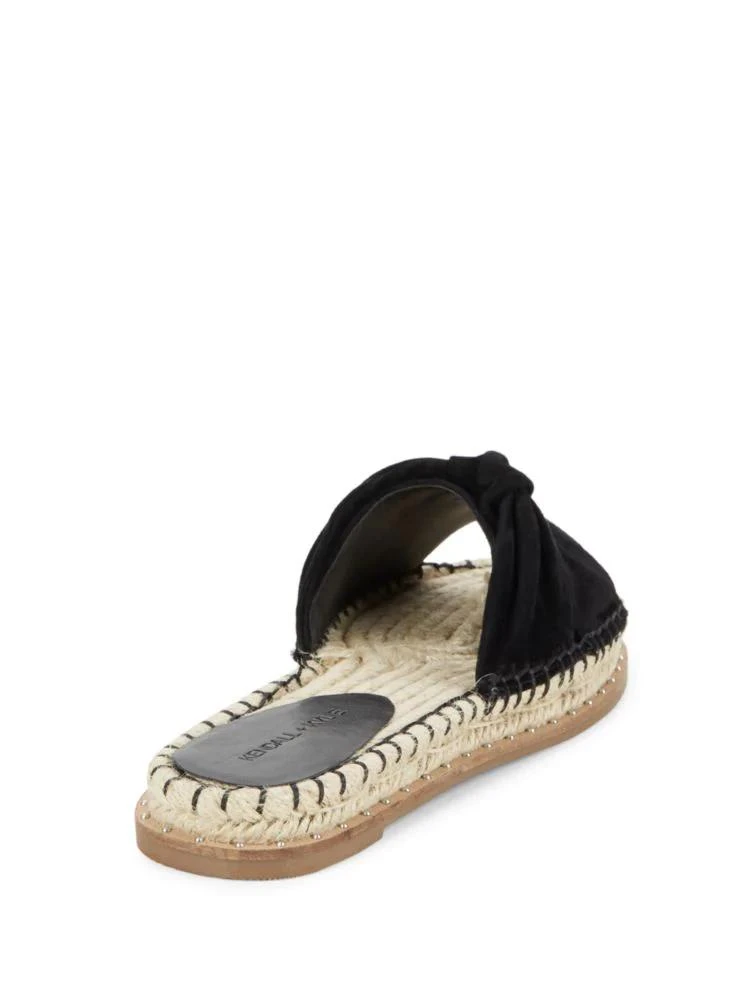 商品KENDALL & KYLIE|Kkvira Suede and Jute Slide Sandals,价格¥376,第2张图片详细描述