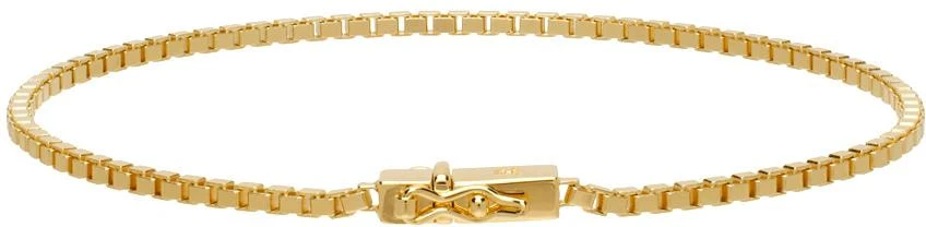 商品Tom Wood|Gold Medium Square Bracelet,价格¥552,第4张图片详细描述