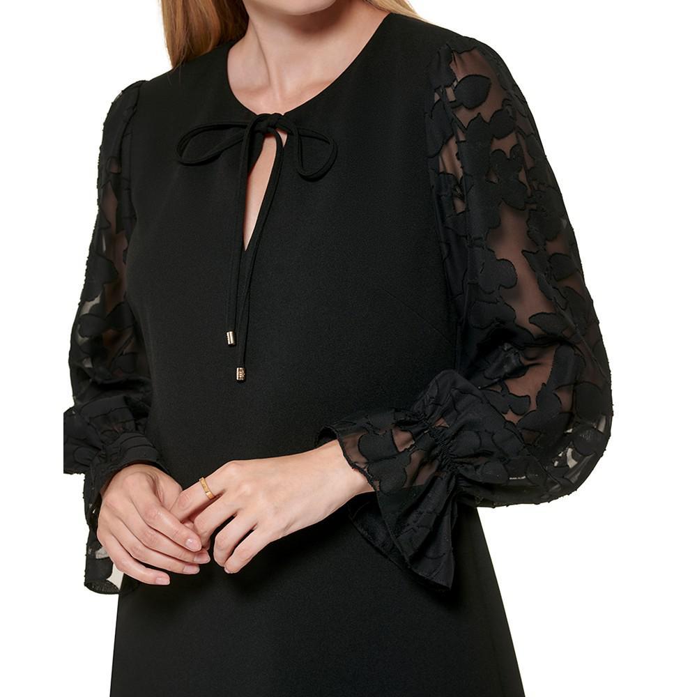 商品Tommy Hilfiger|Women's Burnout Chiffon-Sleeve Shift Dress,价格¥953,第6张图片详细描述