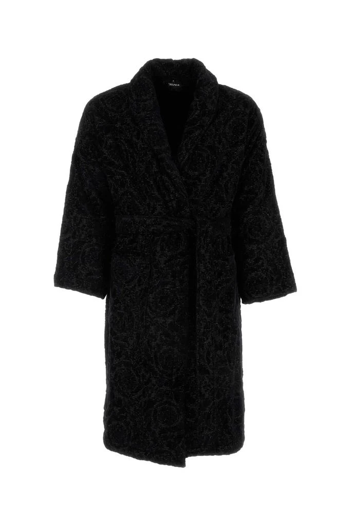 商品Versace|Black Terry Fabric Bathrobe,价格¥3153,第1张图片