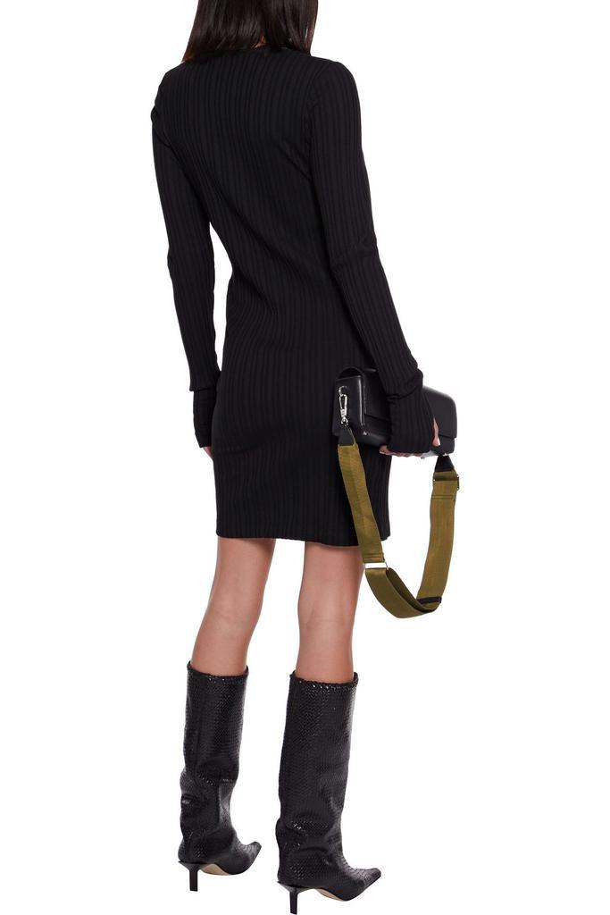 商品Helmut Lang|Cutout ribbed cotton-jersey mini dress,价格¥759,第5张图片详细描述