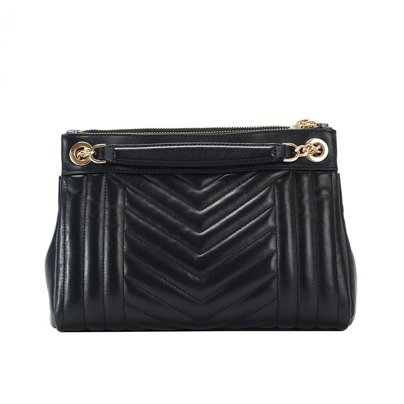 商品[国内直发] Michael Kors|MK 女包 送女友礼物 迈克·科尔斯 MICHAEL KORS 专柜款黑色绗缝皮质单肩斜挎包 30H9GUSL1T BLACK,价格¥1980,第4张图片详细描述