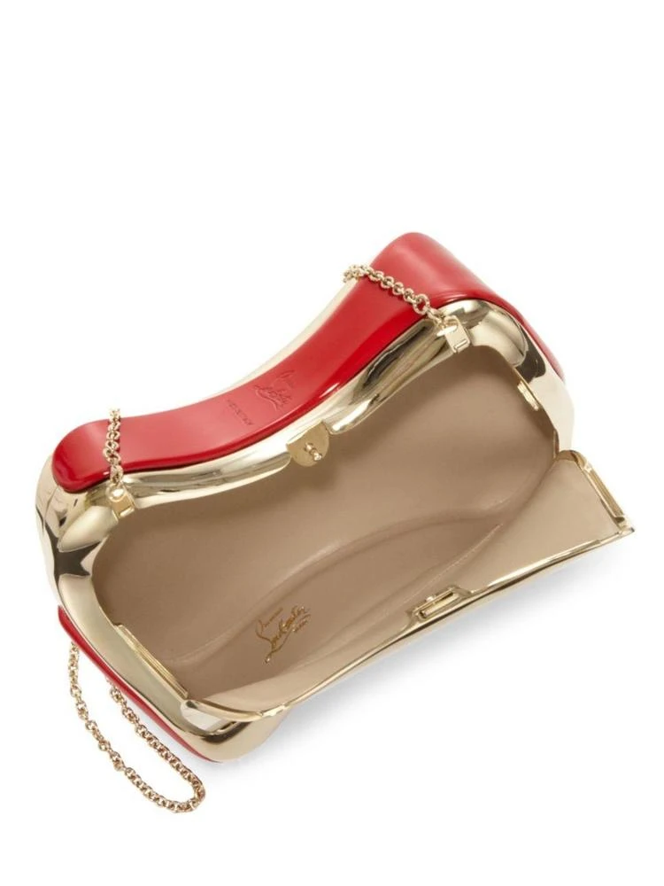 商品Christian Louboutin|Christian Louboutin - Shoepeaks Metallic Clutch,价格¥10505,第2张图片详细描述