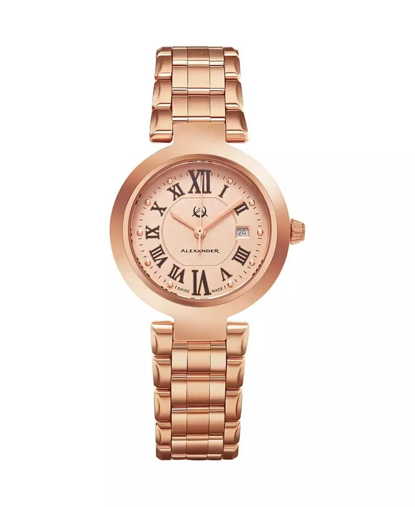 商品Stuhrling|Alexander Watch A203B-05, Ladies Quartz Date Watch with Rose Gold Tone Stainless Steel Case on Rose Gold Tone Stainless Steel Bracelet,价格¥2144,第1张图片