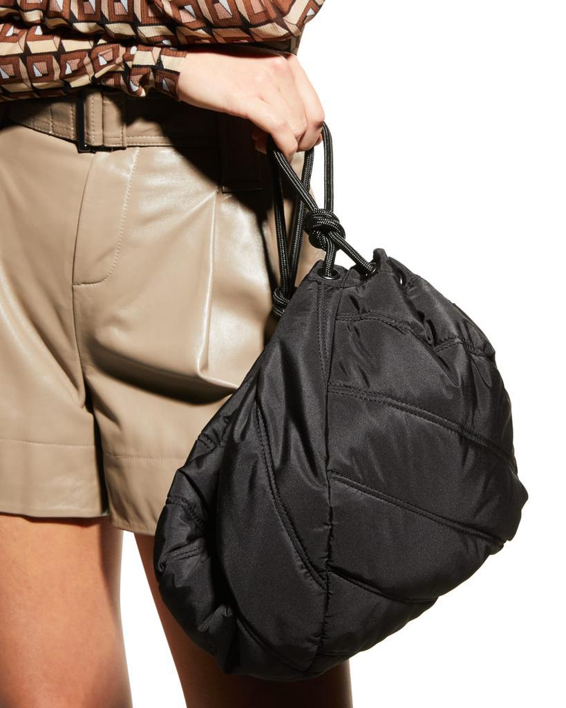 商品Ganni|Quilted Recycled Drawstring Shoulder Bag,价格¥1304,第7张图片详细描述