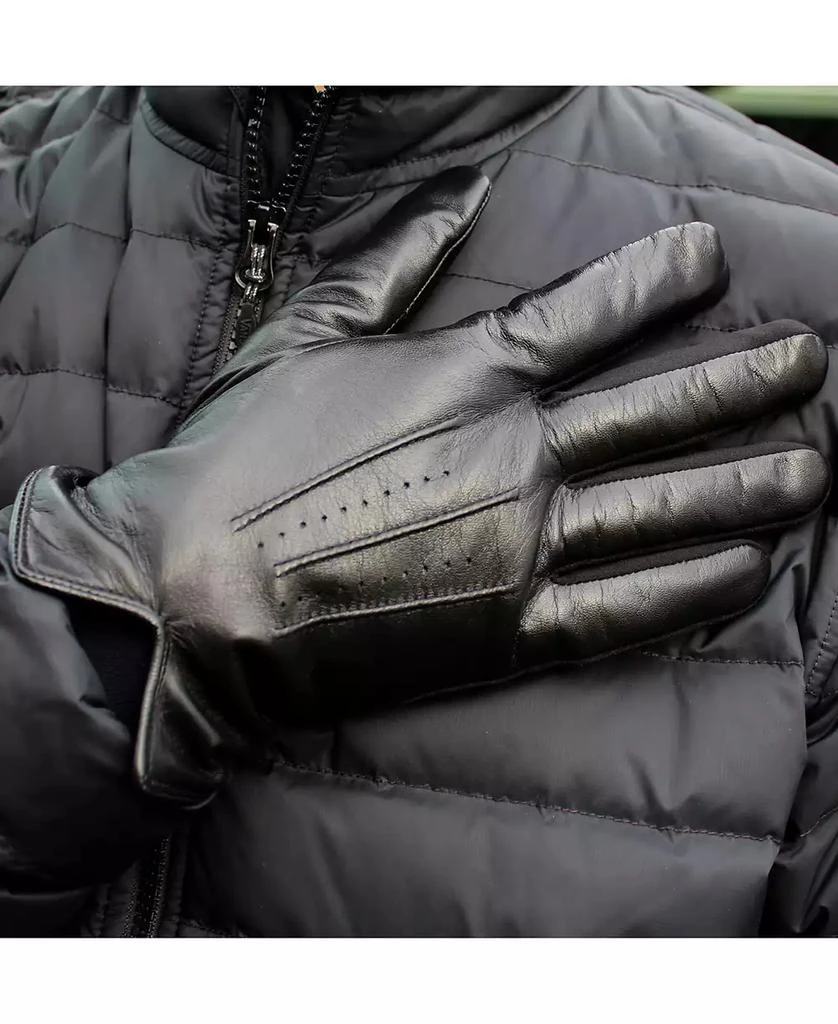 商品Isotoner Signature|Men's Touchscreen Stretch Gloves with Watch Vent,价格¥695,第3张图片详细描述