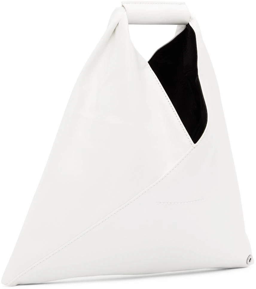 商品MAISON MARGIELA|White Faux-Leather Mini Triangle Tote,价格¥1162,第3张图片详细描述