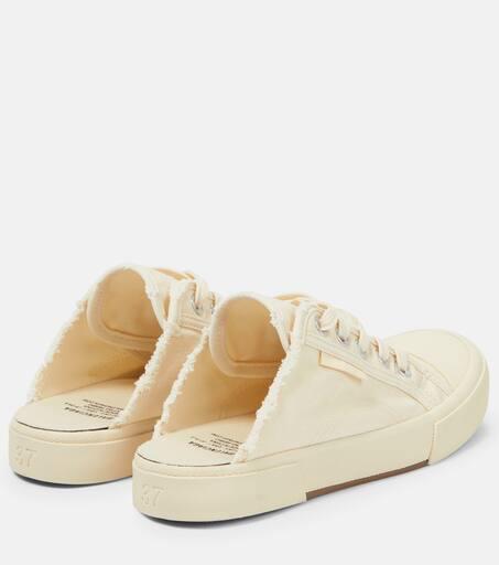 【BALENCIAGA】Paris distressed open-back sneakers Black Paris distressed open-back sneakers in black - Balenciaga
