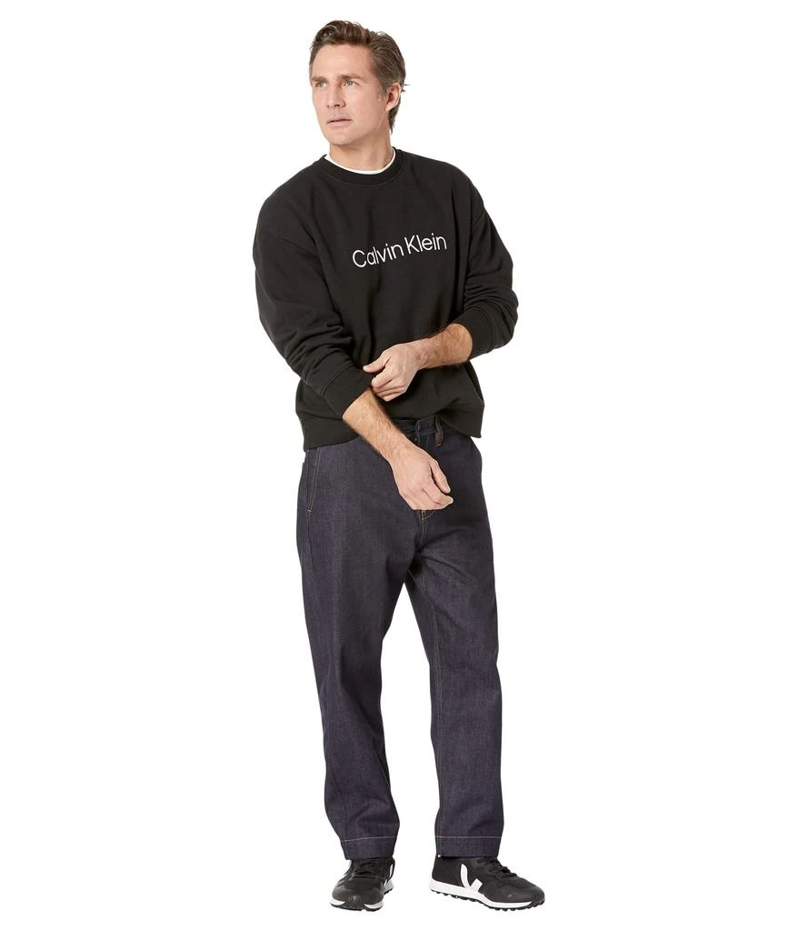商品Calvin Klein|Long Sleeve Oversize CK Logo Terry Crew,价格¥248,第4张图片详细描述