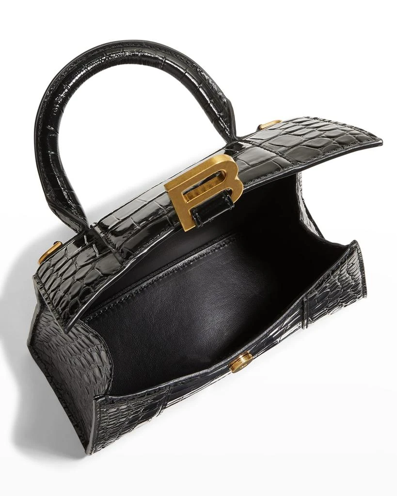 商品Balenciaga|Hourglass XS Crocodile-Embossed Top-Handle Bag,价格¥21862,第5张图片详细描述