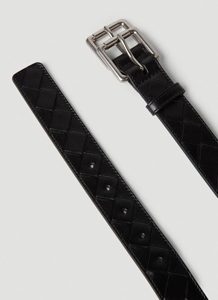 商品Bottega Veneta|Intrecciato Double Buckle Belt,价格¥3339,第3张图片详细描述