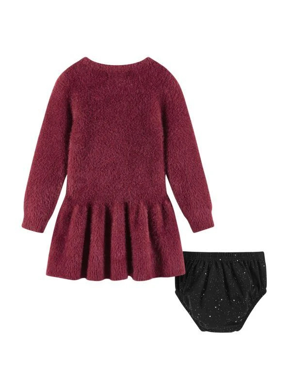 商品Andy & Evan|Baby Girl's 2-Piece Bow Faux Fur Sweater Dress & Bloomers Set,价格¥303,第2张图片详细描述