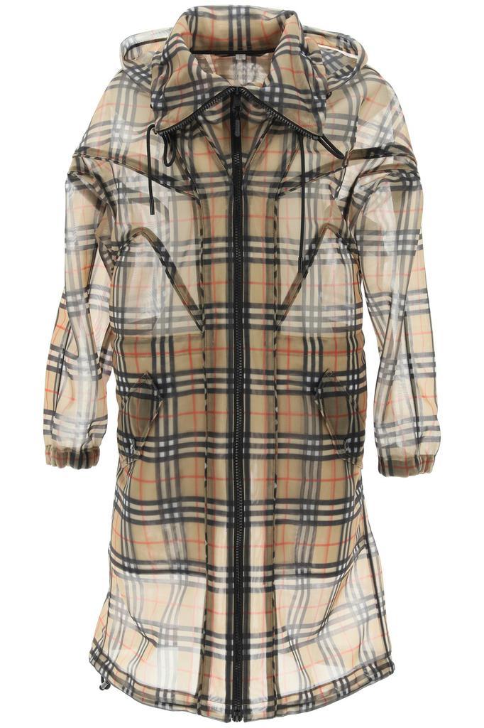 商品Burberry|Burberry vintage check nylon mesh parka,价格¥6206,第1张图片