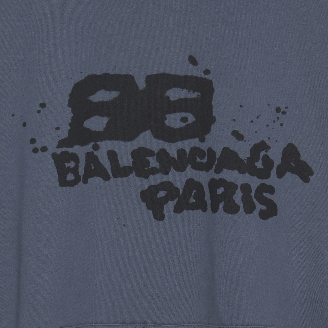 商品[国内直发] Balenciaga|巴黎世家 SS23 Logo图案印花长袖卫衣 男款 蓝色,价格¥5283,第5张图片详细描述