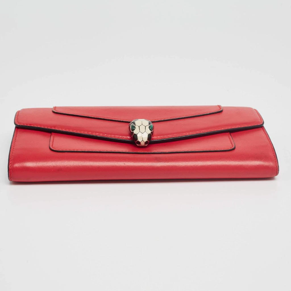 Bvlgari Red Leather Serpenti Forever Wallet 商品