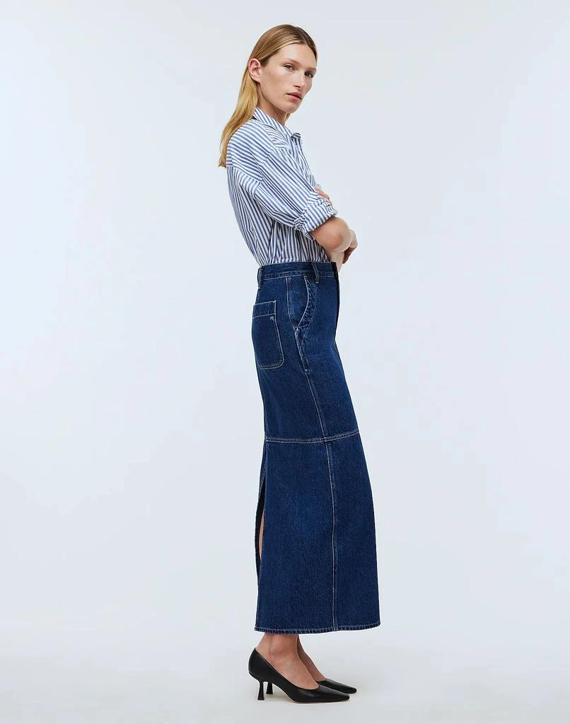 商品Madewell|Denim Carpenter Maxi Skirt in Handlon Wash,价格¥238,第3张图片详细描述