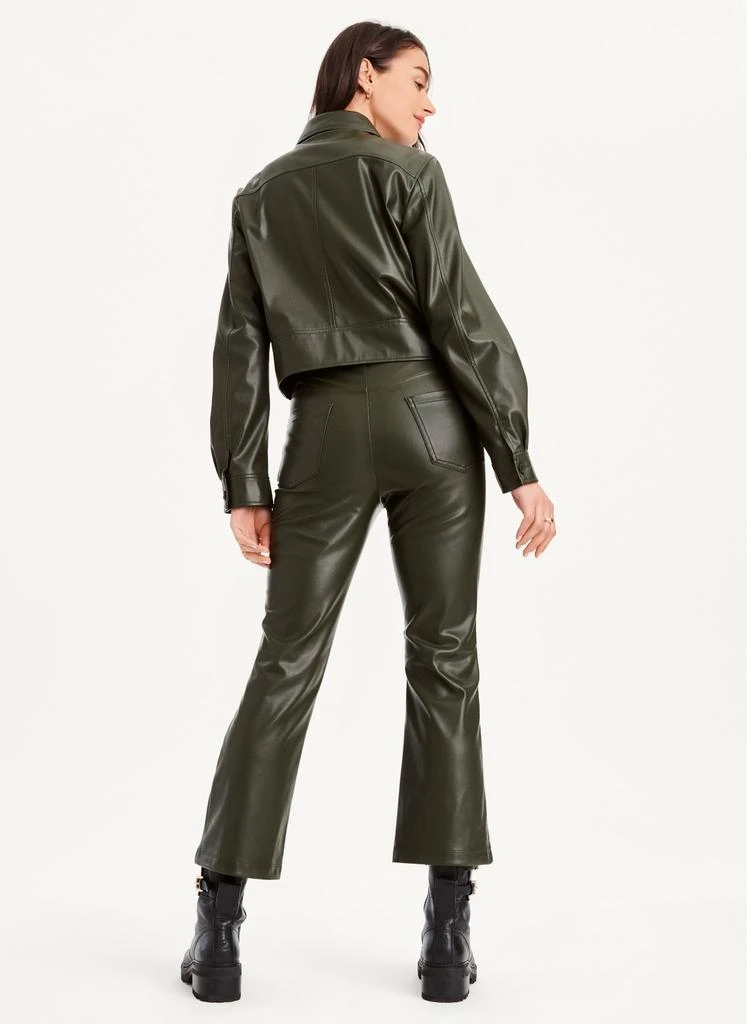 商品DKNY|Faux-Leather Kick Flare Pant,价格¥189,第5张图片详细描述