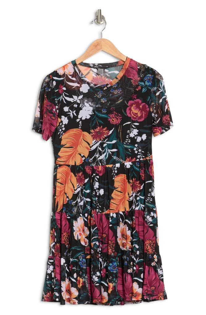 Cate Floral Print Tiered T-Shirt Dress 商品