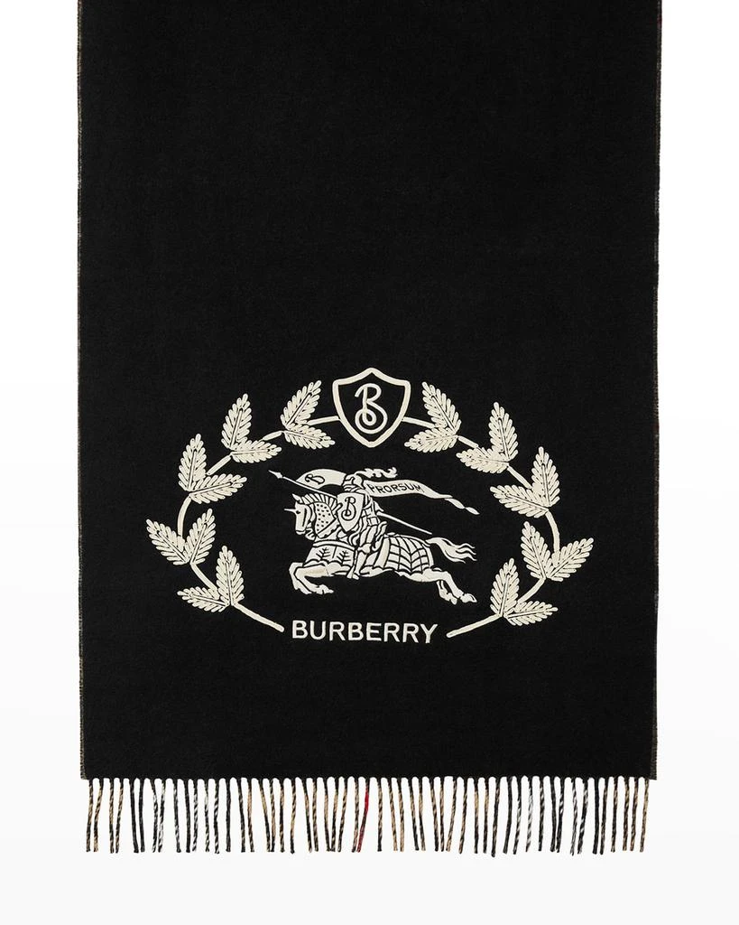 商品Burberry|Men's Reversible Giant Check Logo Emblem Scarf,价格¥3353,第3张图片详细描述