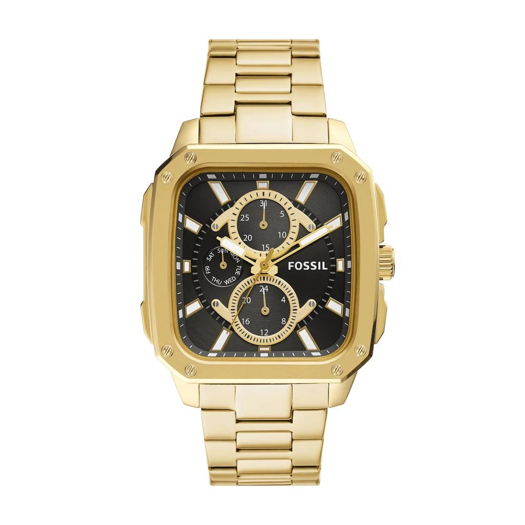 商品Fossil|Fossil Men's Multifunction, Gold-Tone Stainless Steel Watch,价格¥429,第1张图片