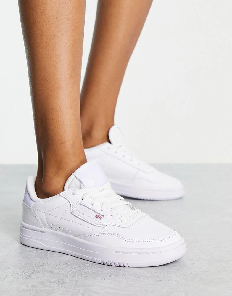 商品Reebok|Reebok Court Peak trainers in white and lilac,价格¥318,第1张图片