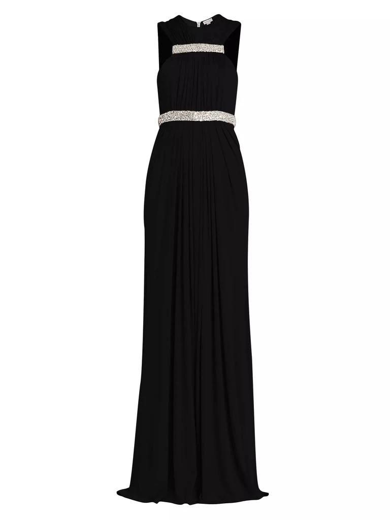 商品Alexander McQueen|Jersey Crystal-Embellished Sleeveless Gown,价格¥20679,第1张图片