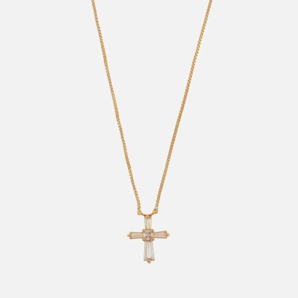 商品Crystal Haze|Crystal Haze Crystal Cross Gold-Plated Necklace,价格¥310,第1张图片