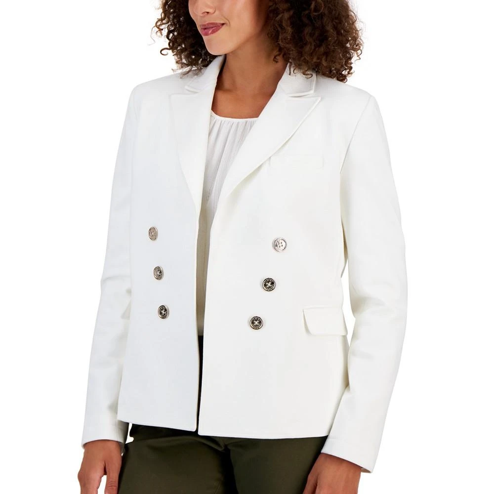 商品Tommy Hilfiger|Women's Notch-Collar Long-Sleeve Ponte Blazer,价格¥468,第3张图片详细描述