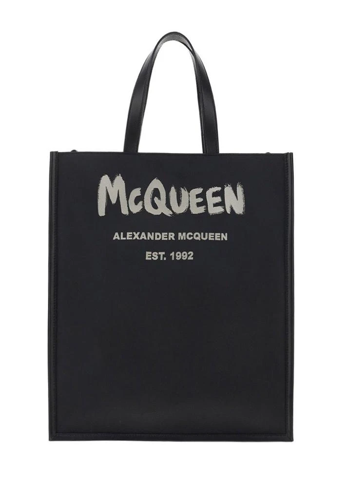 商品Alexander McQueen|Alexander McQueen Graffiti Logo Printed Tote Bag,价格¥4432,第1张图片