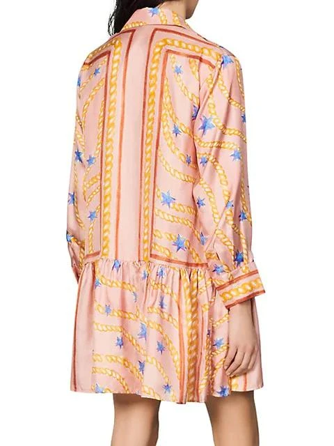 商品Sandro|Alexiane Printed Silk Mini Dress,价格¥1946,第4张图片详细描述