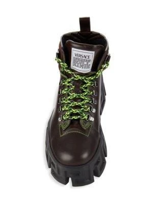 商品Versace|Contrast Suede & Leather Hiking Boots,价格¥2924,第5张图片详细描述