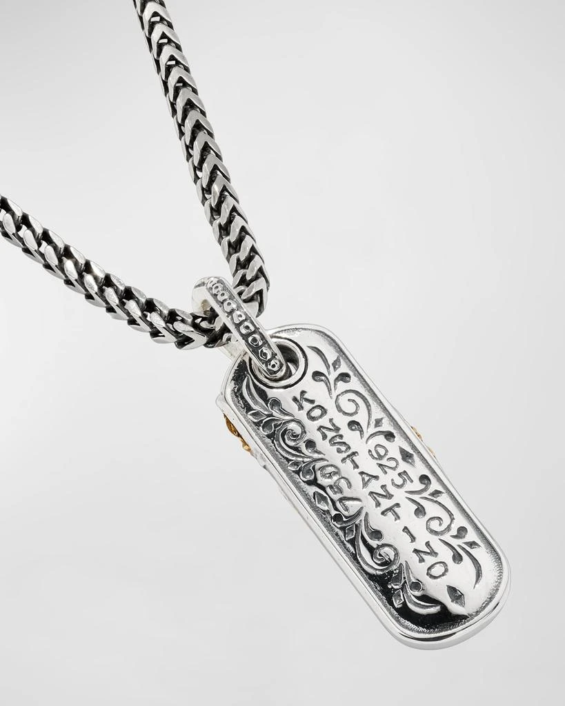 商品Konstantino|Men's Silver & Gold Oblong Pendant with Black Onyx,价格¥5996,第3张图片详细描述