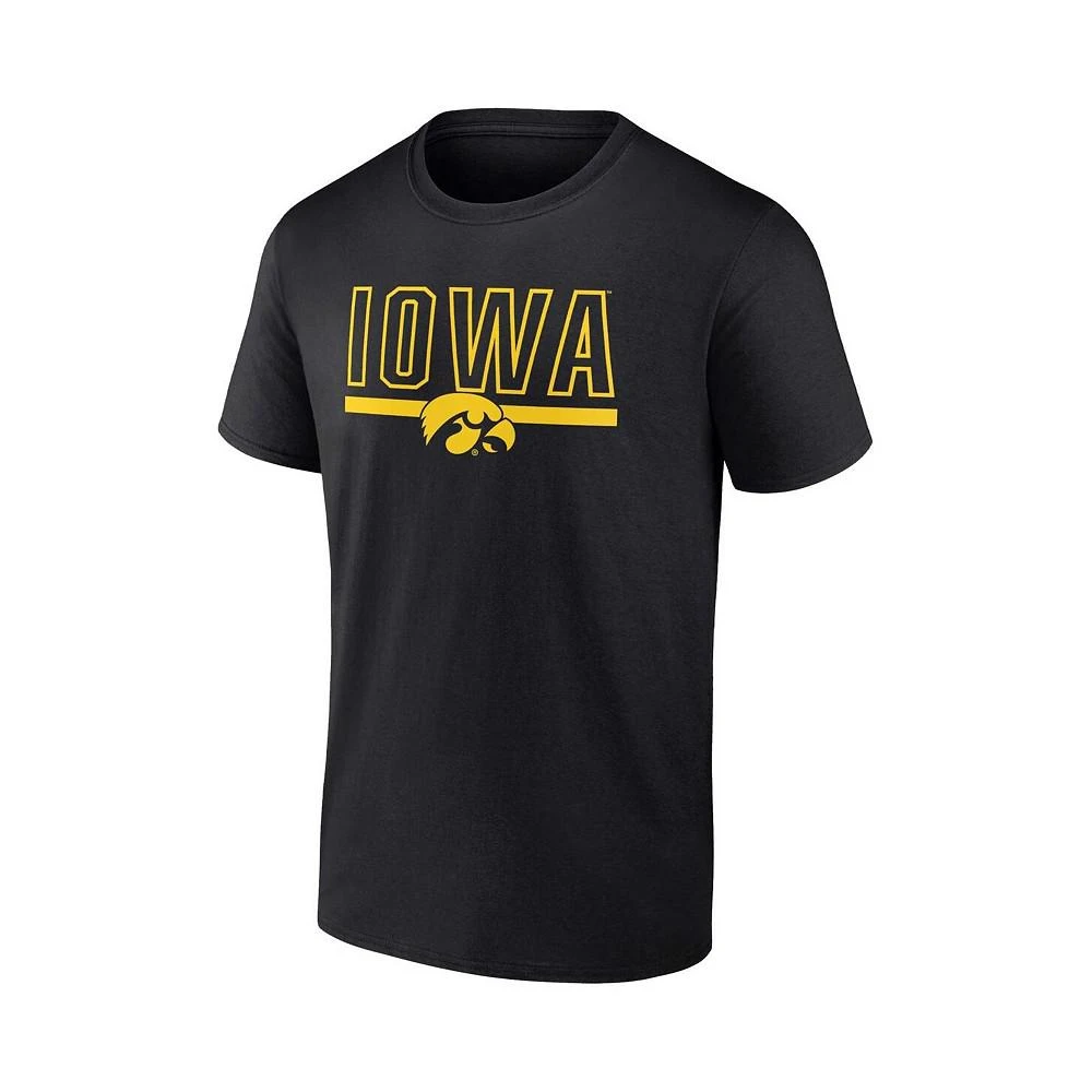 商品Fanatics|Men's Branded Black Iowa Hawkeyes Classic Inline Team T-shirt,价格¥190,第3张图片详细描述