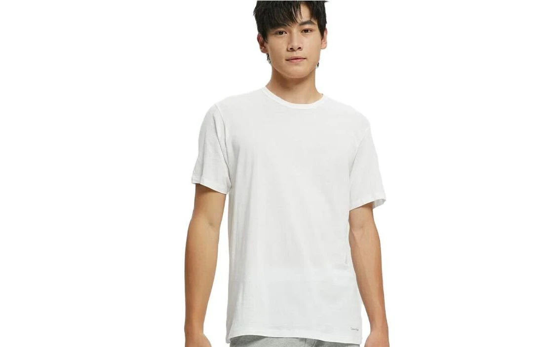 商品[国内直发] Calvin Klein|CK/ 纯色圆领短袖T恤 男款 2件装,价格¥250,第1张图片