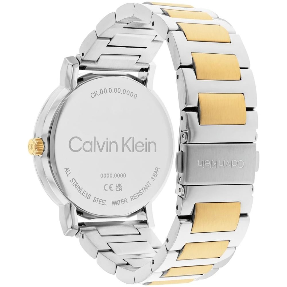 商品Calvin Klein|Men's 3-Hand Two-Tone Stainless Steel Bracelet Watch 43mm,价格¥1356,第3张图片详细描述