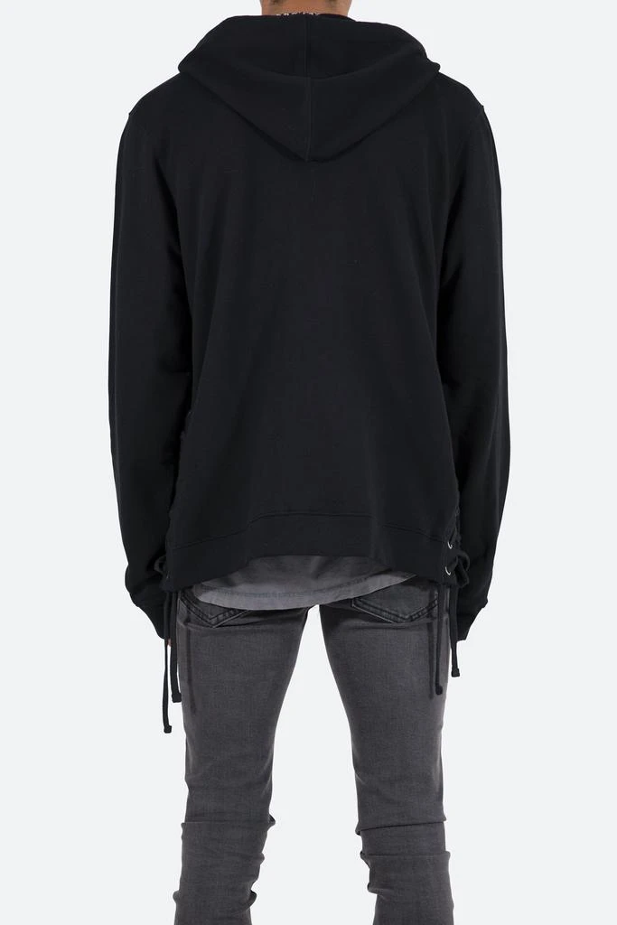 商品[国内直发] MNML|Laced Zip Up Hoodie - Black,价格¥386,第4张图片详细描述