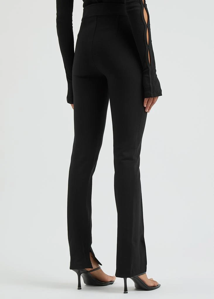 商品Helmut Lang|Black split-hem stretch-jersey leggings,价格¥1409,第3张图片详细描述