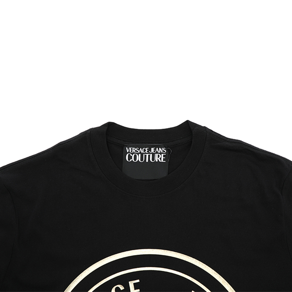 VERSACE JEANS 男黑色短袖T恤 72GAHT03-CJ00T-G89商品第3张图片规格展示