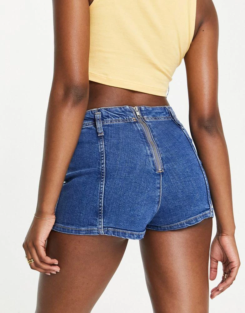 商品Topshop|Topshop seamed joni short in mid blue,价格¥118,第2张图片详细描述