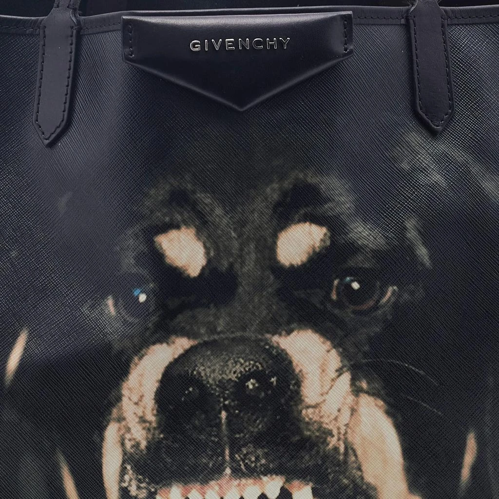 商品[二手商品] Givenchy|Givenchy Black Coated Canvas and Leather Rottweiler Large Antigona Tote,价格¥6012,第5张图片详细描述