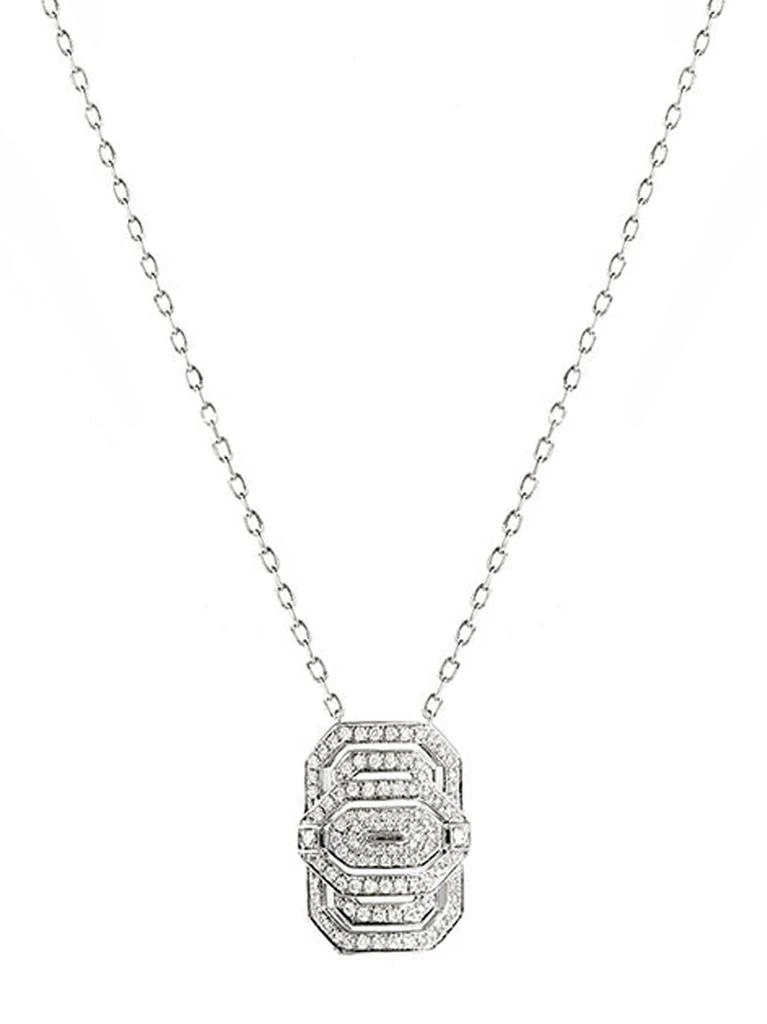 商品STATEMENT|My Way mini diamond & silver necklace,价格¥26304,第1张图片