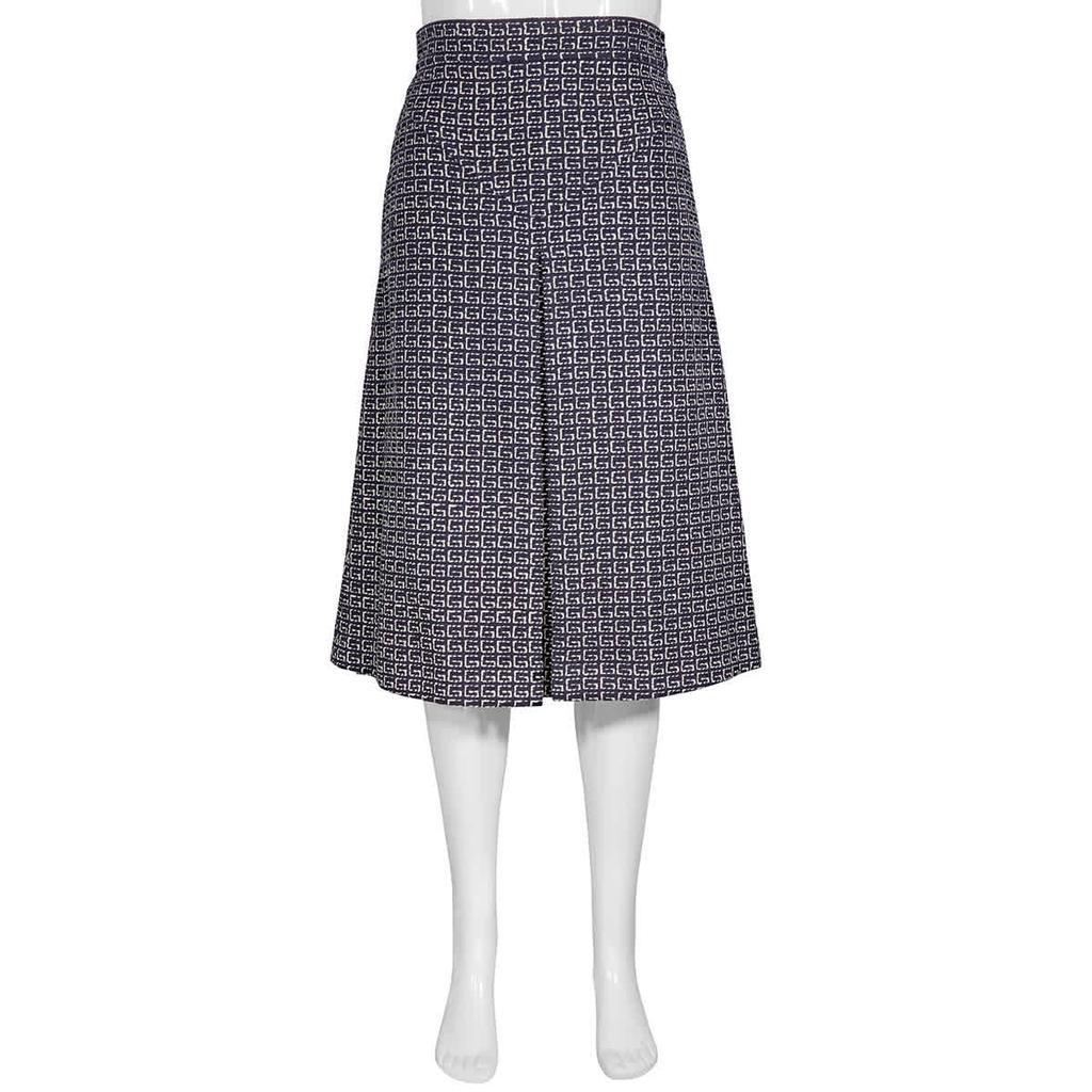 商品Gucci|All-over Square G Patterned Midi Skirt,价格¥5213,第1张图片