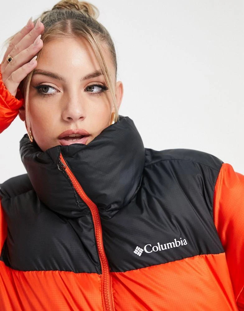 商品Columbia|Columbia Puffect puffer jacket in black and red Exclusive at ASOS,价格¥749,第2张图片详细描述