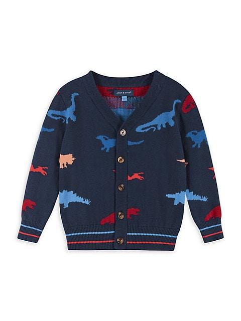 Little Boy's & Boy's 3-Piece Dinosaur Cardigan Sweater Set商品第3张图片规格展示