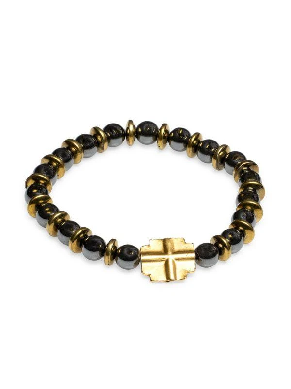 商品Jean Claude|24K Gold Vermeil & Hematite Southern Cross Beaded Bracelet,价格¥477,第1张图片